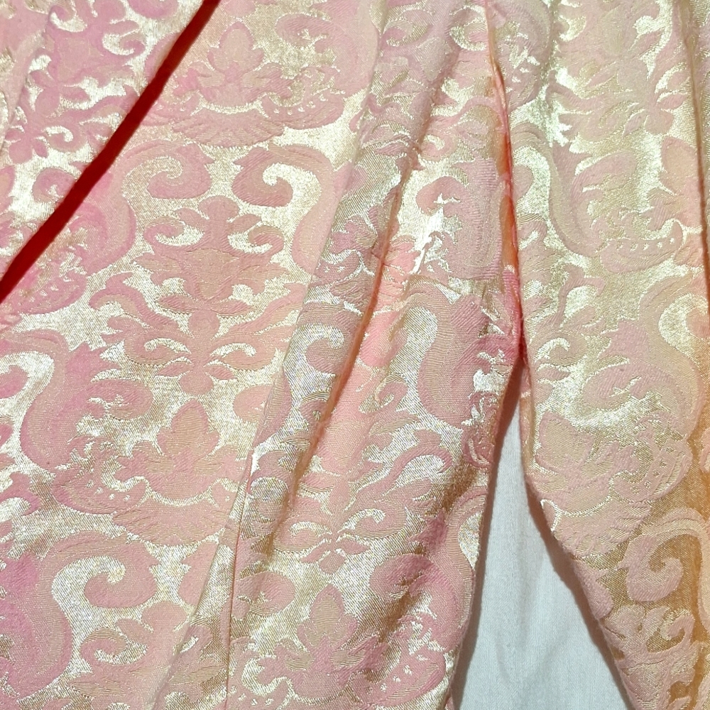 3/$20--Vintage Pink Brocade Jacket, Cropped, No Boundaries, Sz 7 Juniors, NWOT - Picture 10 of 13